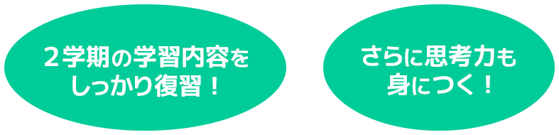 ２学期の学習内容をしっかり復習