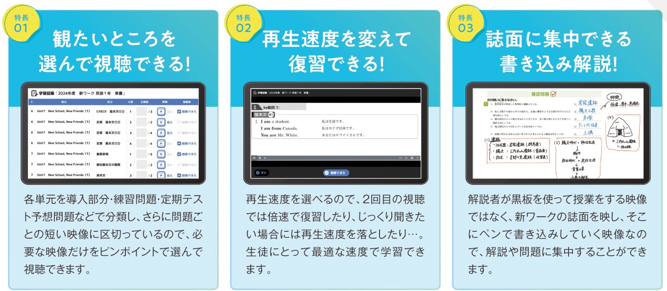 非売品 新ワーク 各学年 各教科 中1 中2 中3 別冊単元確認テスト付き-